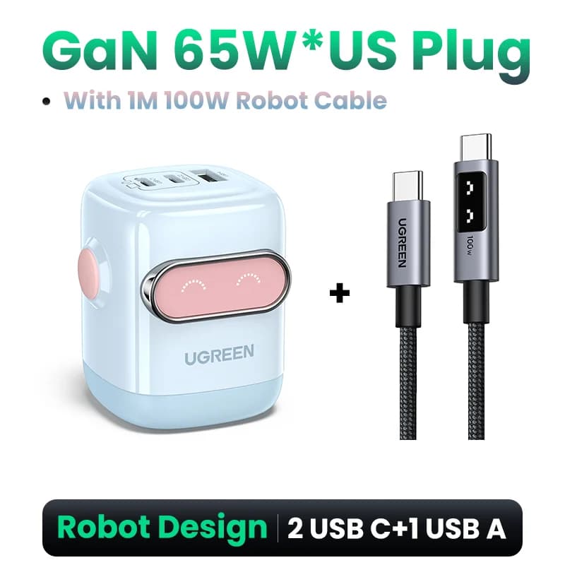 65W GaN USB-C PD töltő, US csatlakozó
