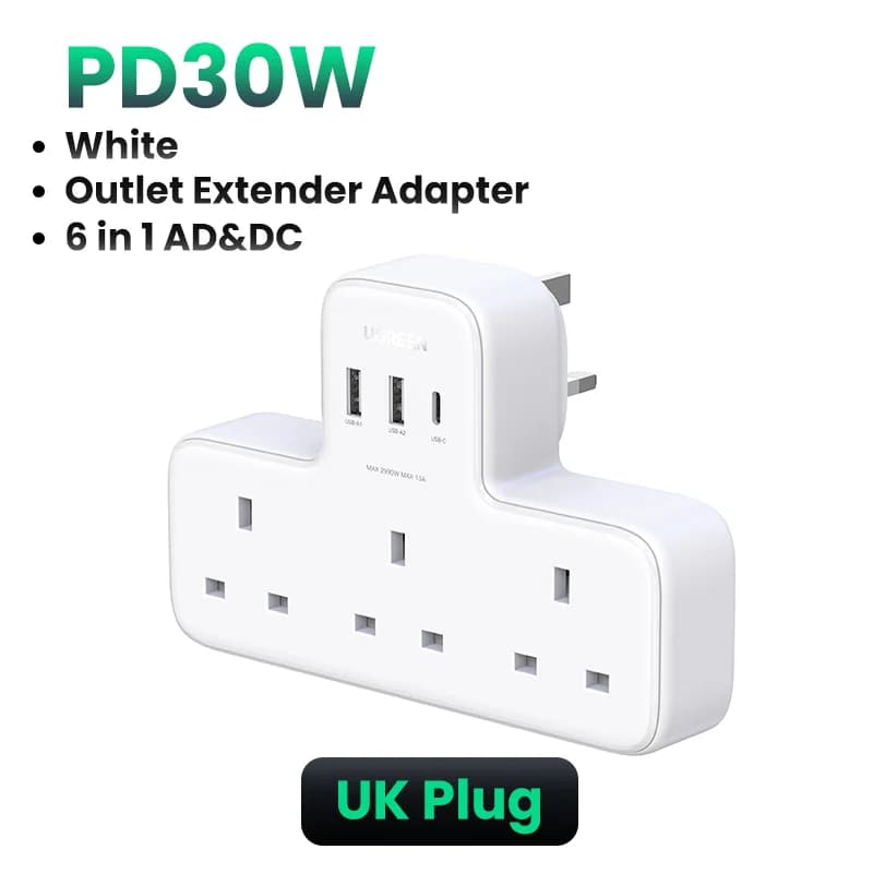 30W UK dugós asztali töltő elosztó