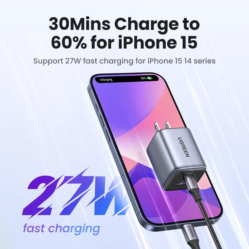 35W GaN USB-C gyors töltő US dugóval