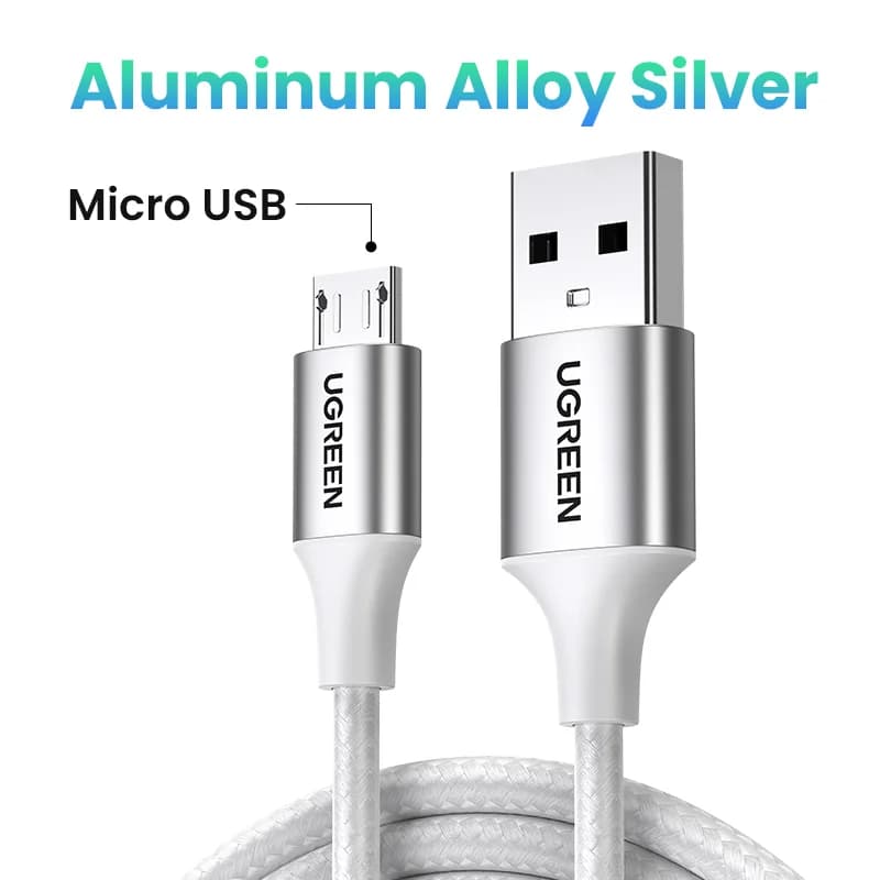 Micro USB kábel, 2A, nejlon szőtt