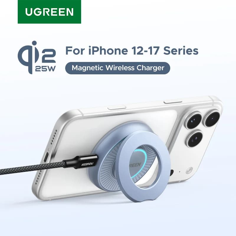 Qi2 mágneses vezeték nélküli töltőpad állvánnyal, 25W