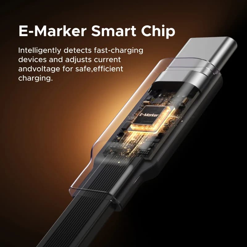 Visszahúzható 100W USB-C - USB-C gyors töltőkábel