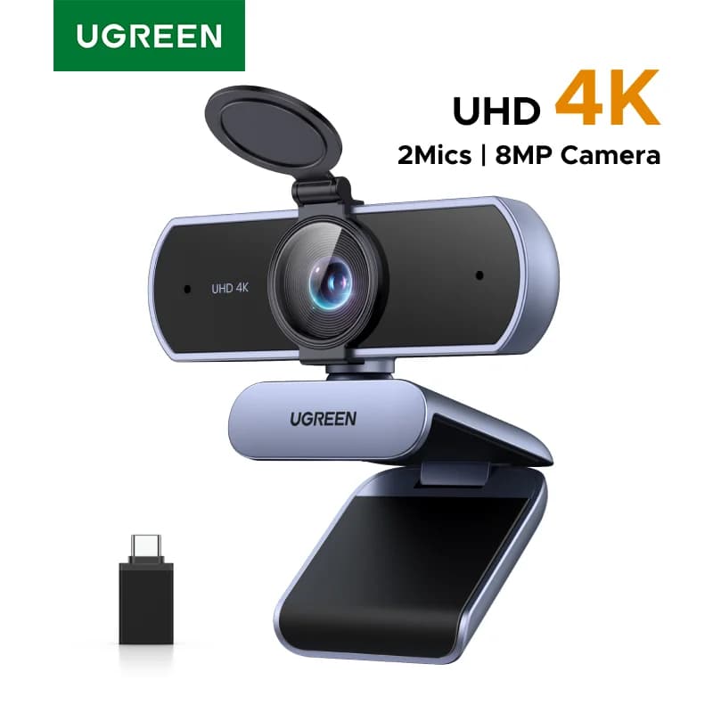 4K Webkamera, 8MP, Automatikus fókusz, Kettős mikrofon