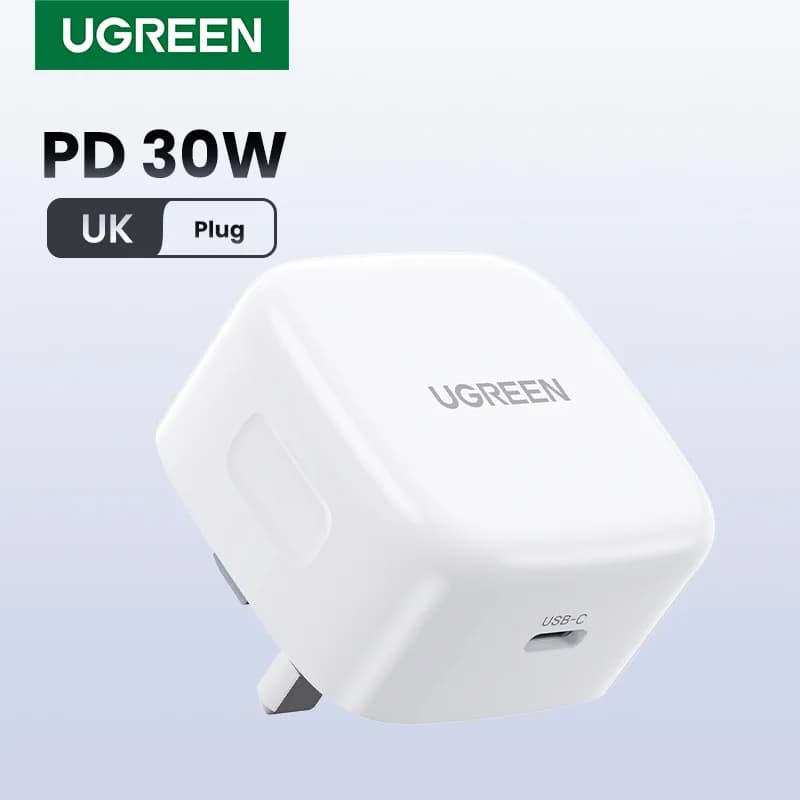 30W USB-C gyors töltő UK dugóval