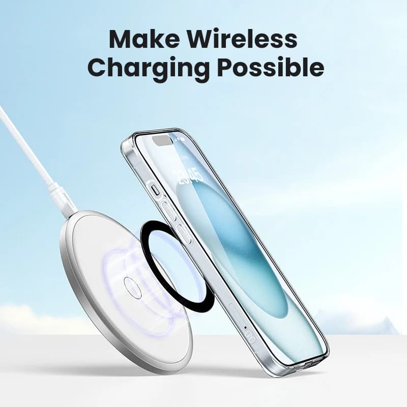 Mágneses fém gyűrű adapter MagSafe vezeték nélküli töltéshez
