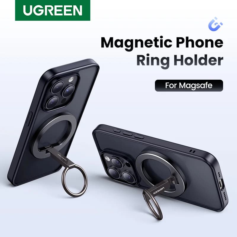 Mágneses telefon gyűrűs tartó, 360°-os forgó állvány