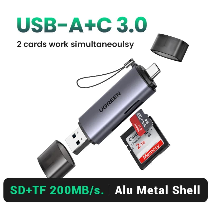 USB 3.0 és USB-C SD/MicroSD kártyaolvasó